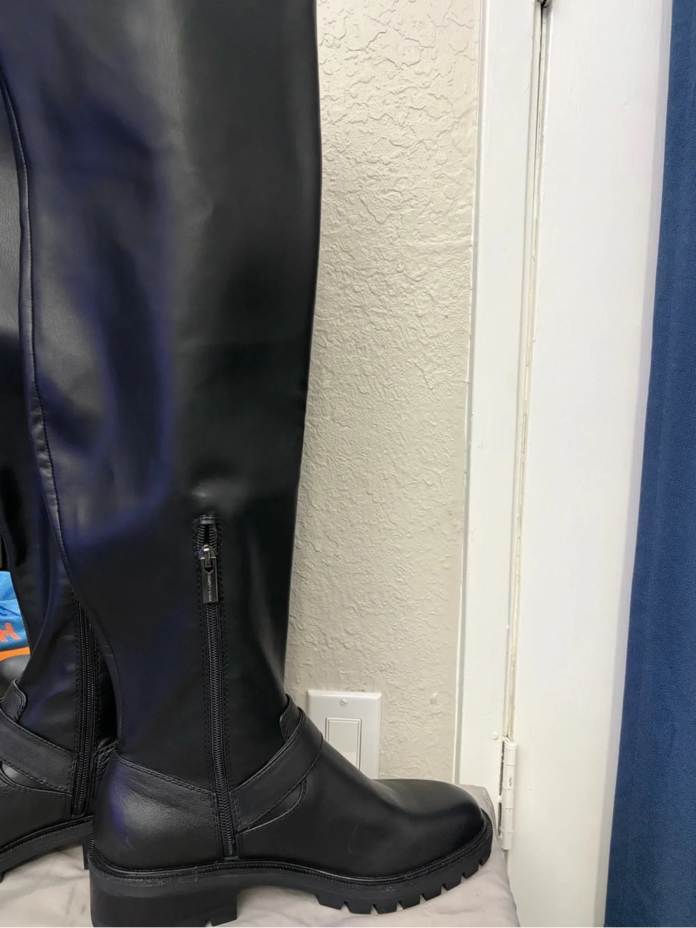 Vince Camuto Black Thigh High Boots Wide Calf NWOT size 9